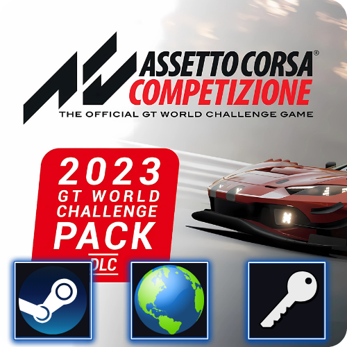 Assetto Corsa Competizione 2023 GT World Pack DLC Steam Key ROW