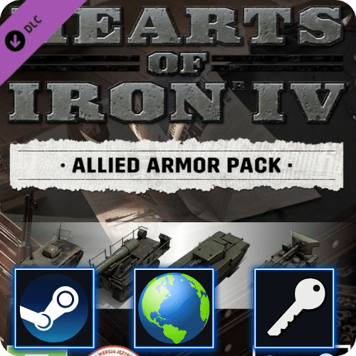 Hearts of Iron IV - Allied Armor Pack DLC (PC) Steam CD Key ROW
