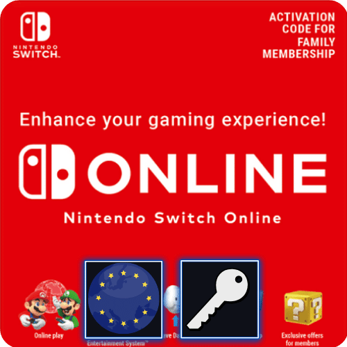 Nintendo Switch 365 Days FAMILY Online Membership Europe Key